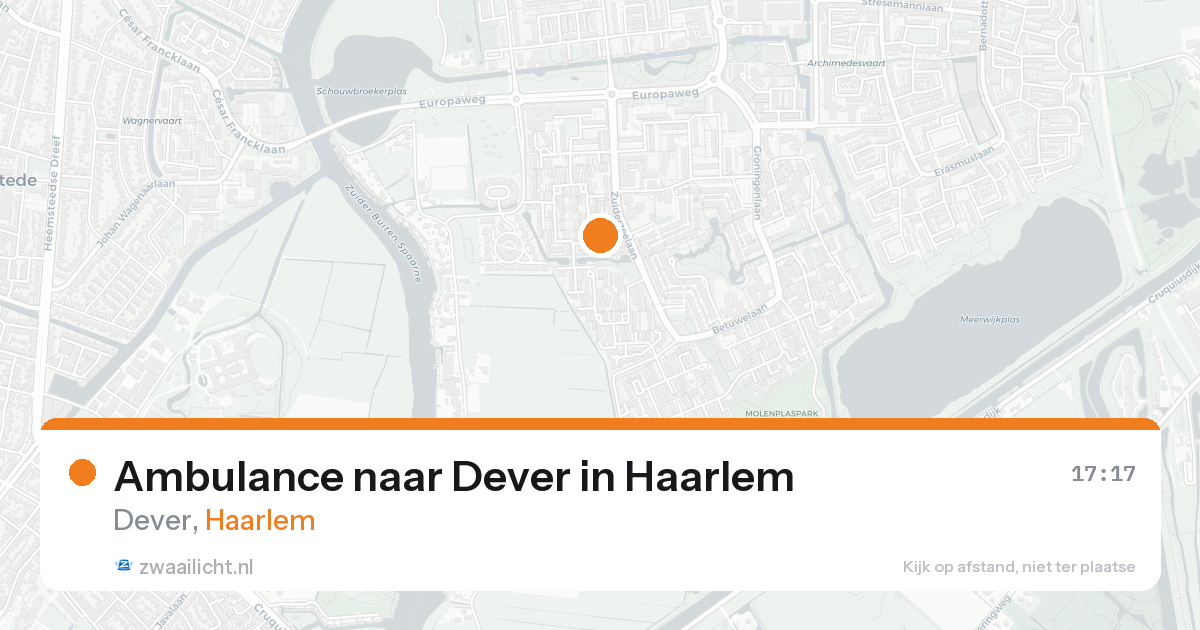 Ambulance naar Dever in Haarlem — 3 jun 2026