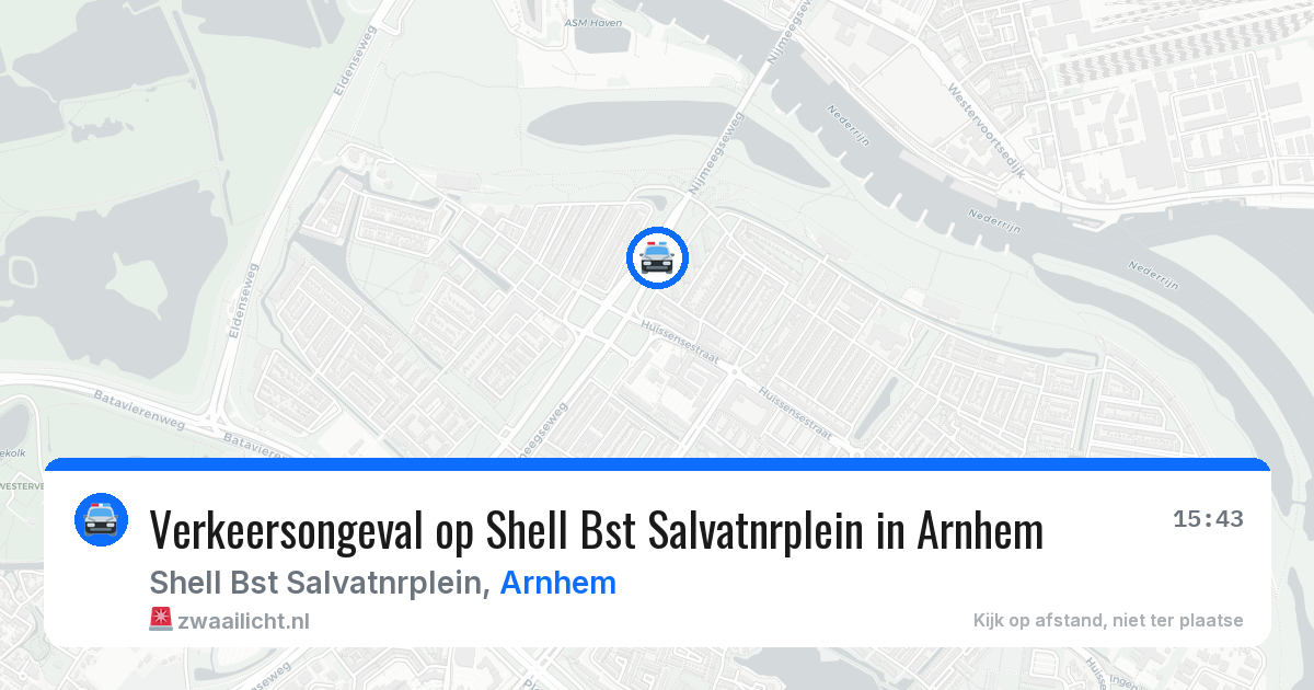 Verkeersongeval op Shell Bst Salvatnrplein in Arnhem — 26 jun 2026