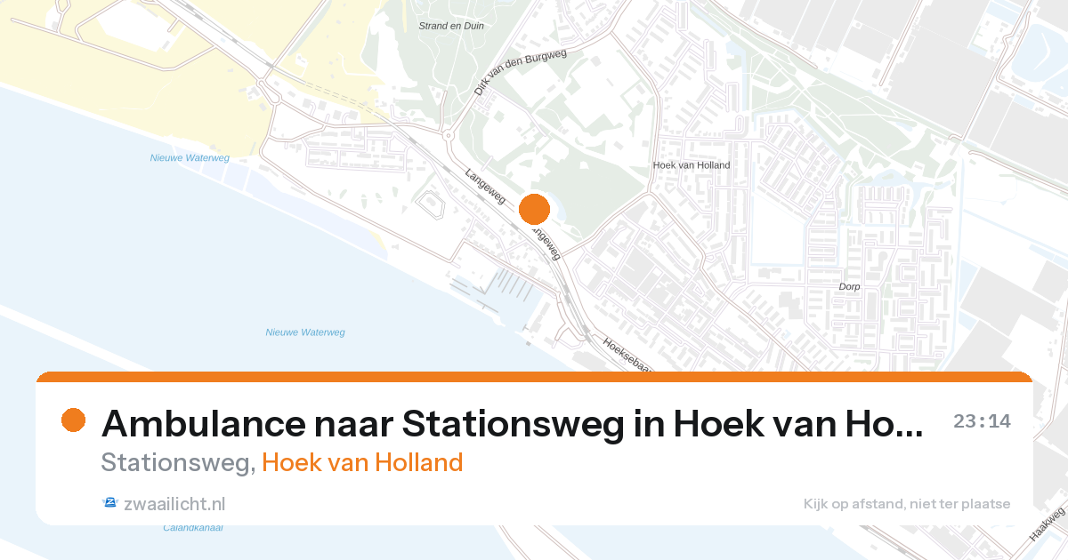 Ambulance naar Stationsweg in Hoek van Holland — 27 aug 2026