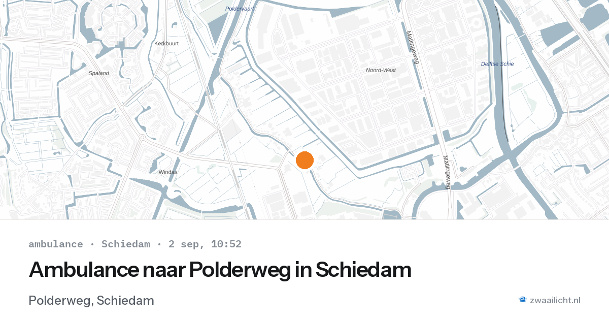 Ambulance naar Polderweg in Schiedam — 2 sep 2026