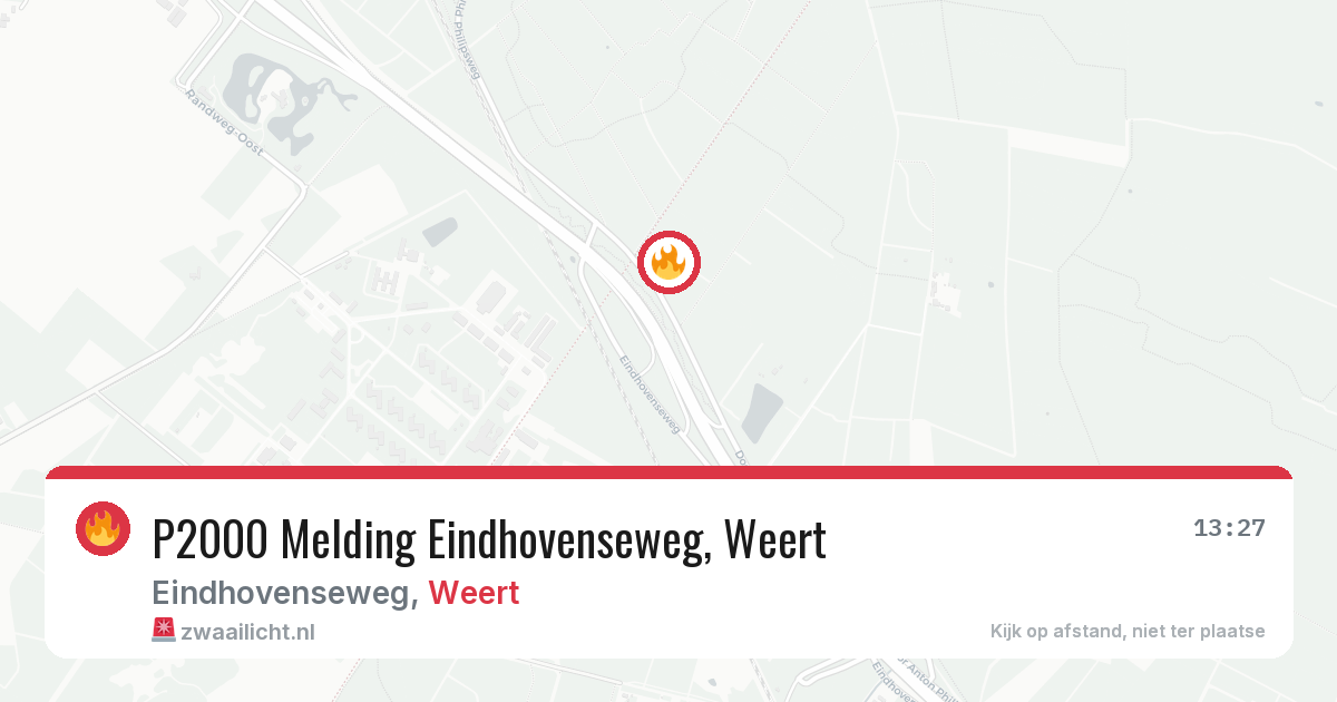 P2000 Melding Eindhovenseweg, Weert — 13 jul 2026