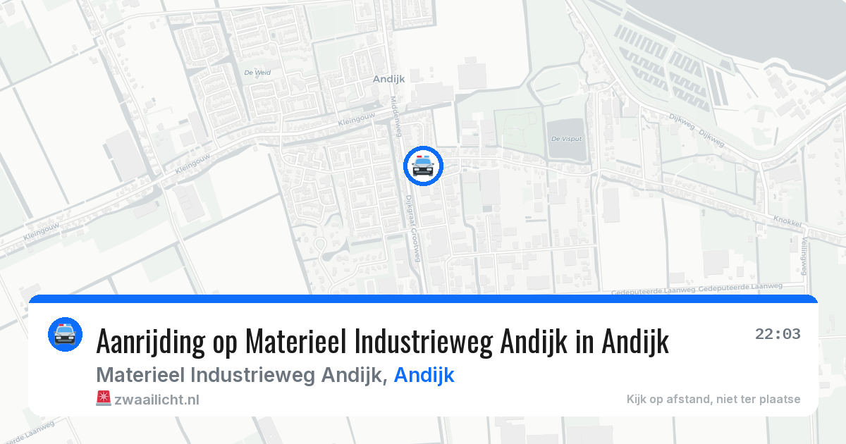 Aanrijding op Materieel Industrieweg Andijk in Andijk — 7 apr 2026