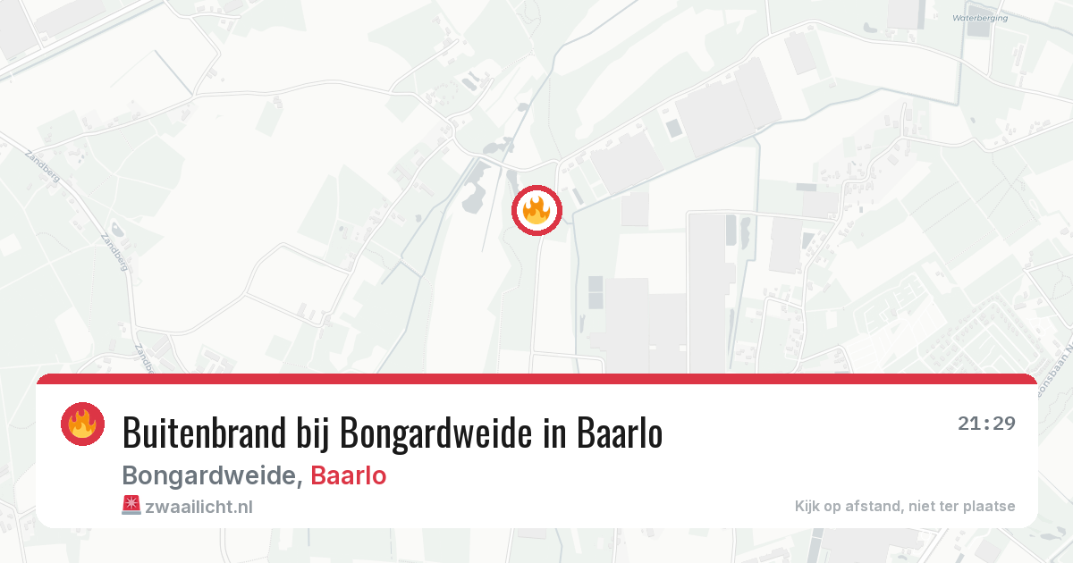 Buitenbrand bij Bongardweide in Baarlo — 20 jul 2026