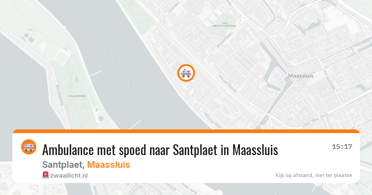Ambulance met spoed naar Santplaet in Maassluis — 14 mrt 2026