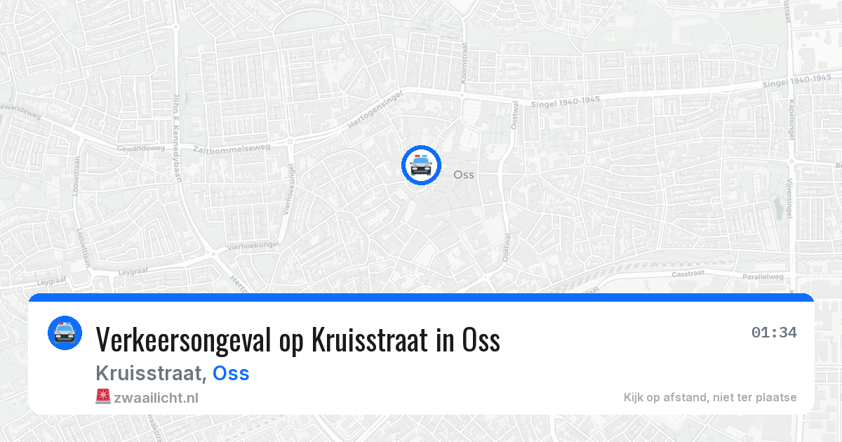 Verkeersongeval op Kruisstraat in Oss — 28 mrt 2026