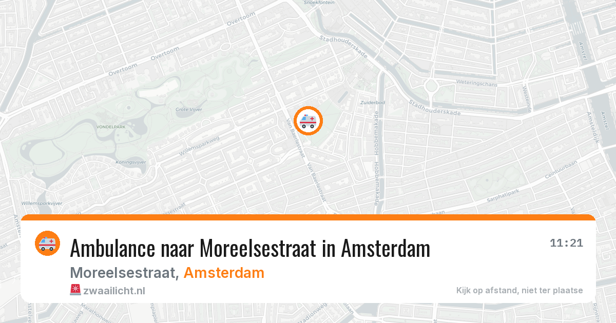 Ambulance naar Moreelsestraat in Amsterdam — 28 mei 2026