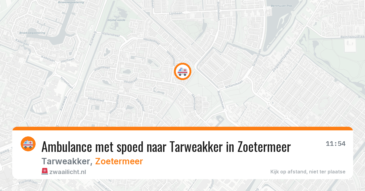 Ambulance met spoed naar Tarweakker in Zoetermeer — 5 mrt 2026
