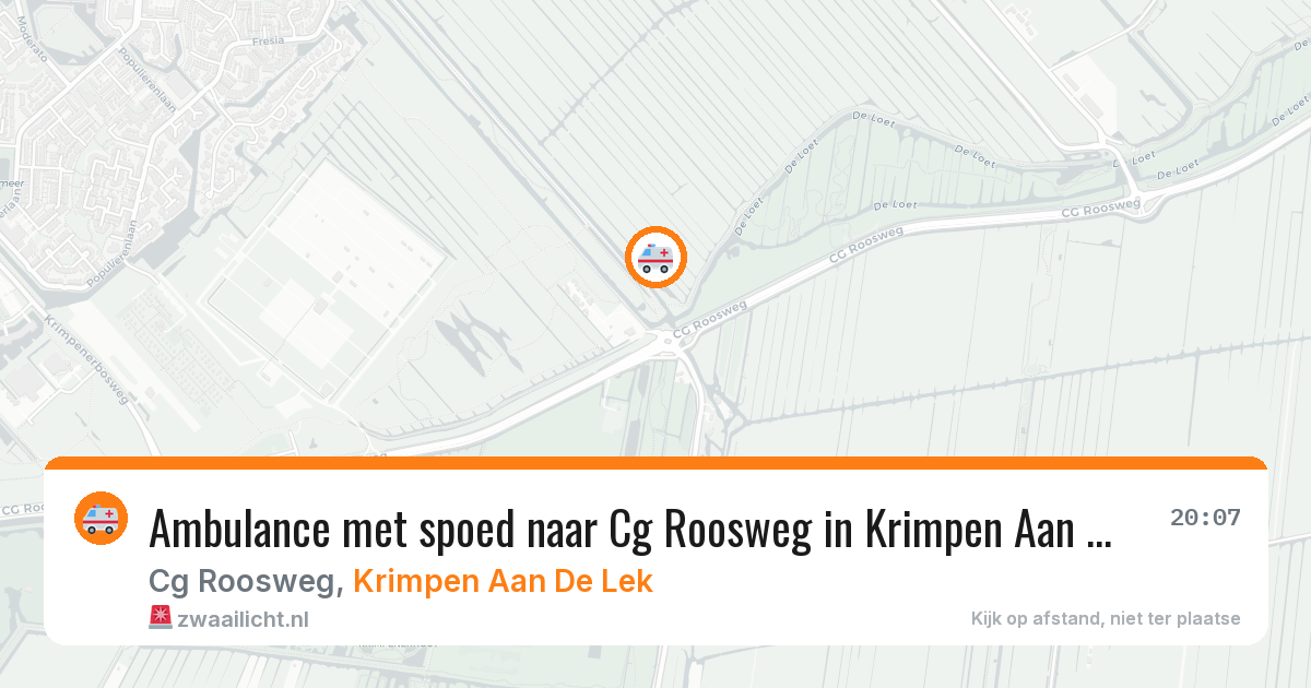Ambulance met spoed naar Cg Roosweg in Krimpen Aan De Lek — 5 jul 2026