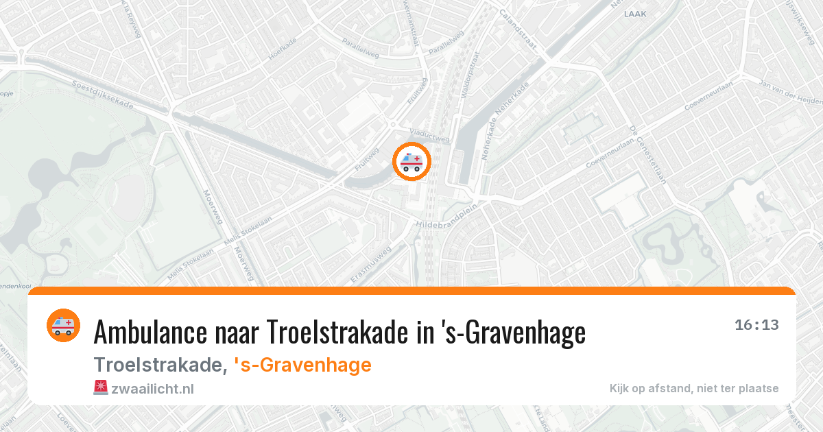 Ambulance naar Troelstrakade in 's-Gravenhage — 6 jul 2026