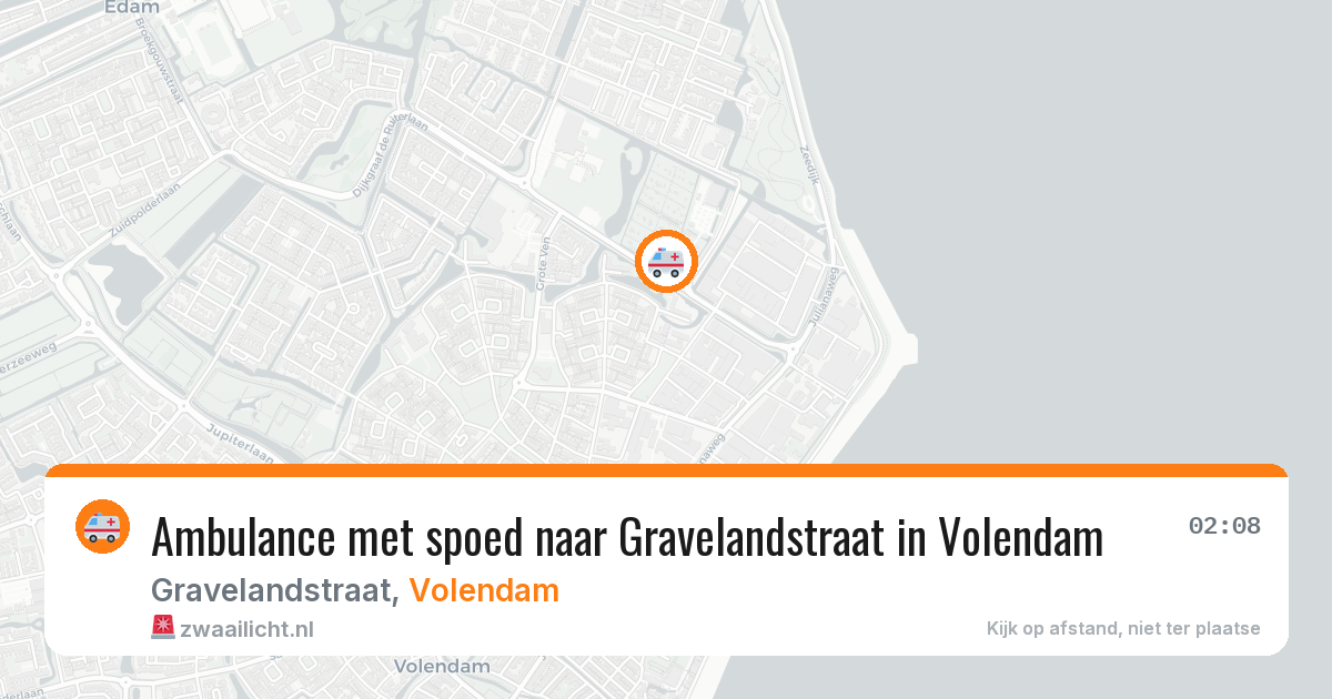 Ambulance met spoed naar Gravelandstraat in Volendam — 20 jul 2026