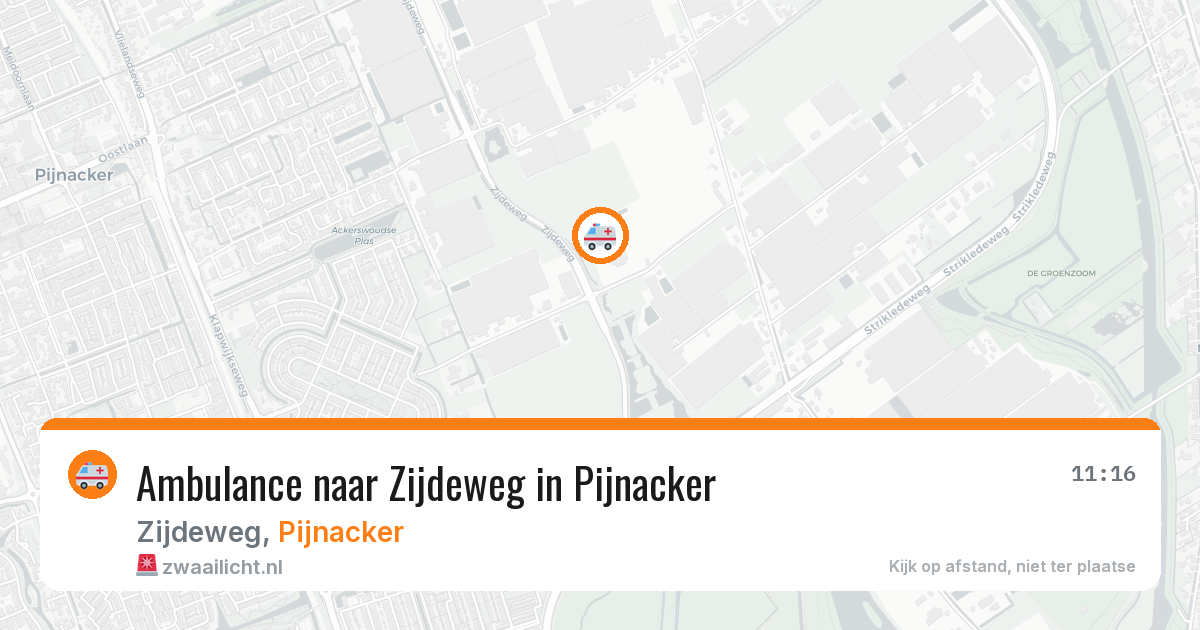 Ambulance naar Zijdeweg in Pijnacker — 13 mei 2026