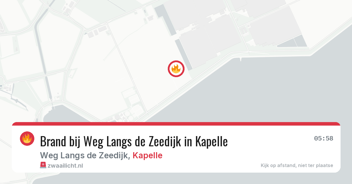 Brand bij Weg Langs de Zeedijk in Kapelle — 10 jul 2026
