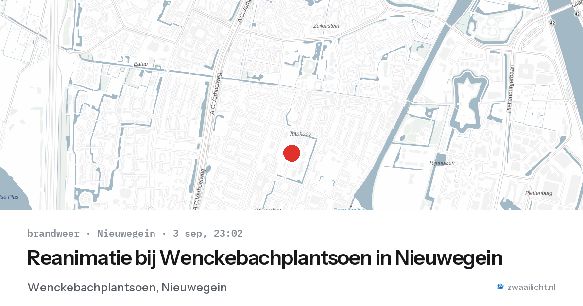 Reanimatie bij Wenckebachplantsoen in Nieuwegein — 3 sep 2026