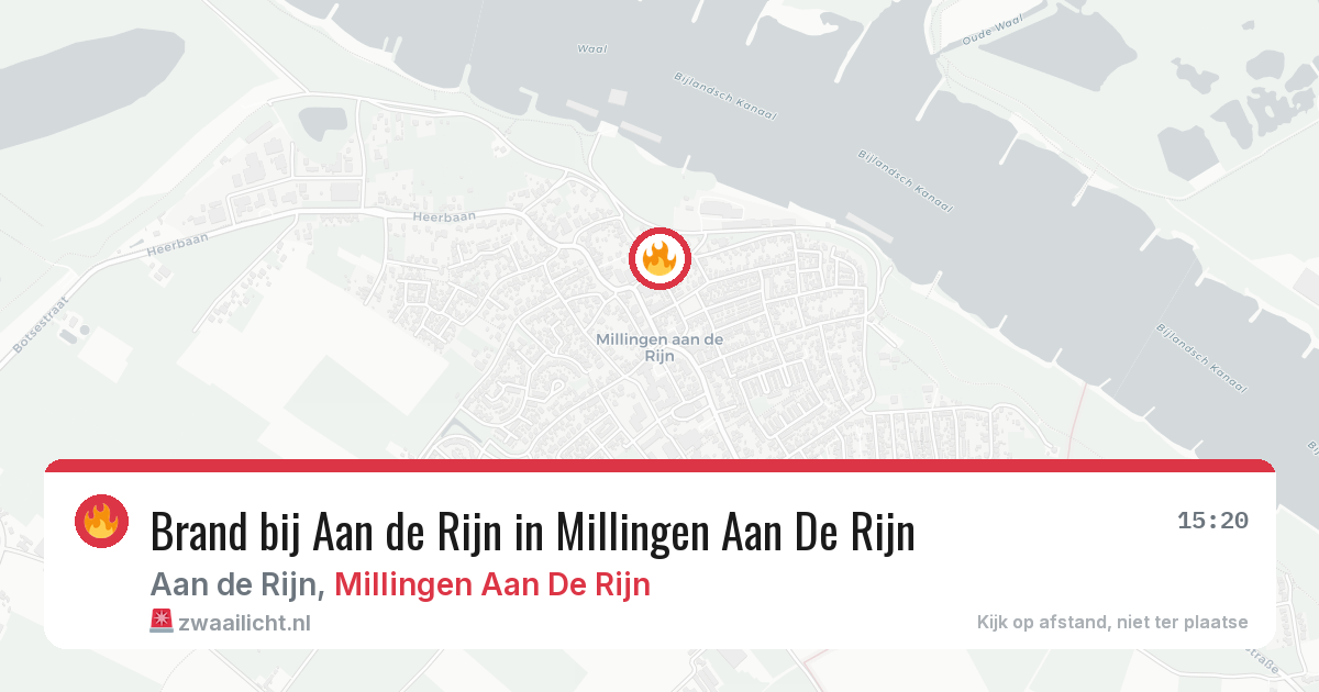 Brand bij Aan de Rijn in Millingen Aan De Rijn — 14 mei 2026