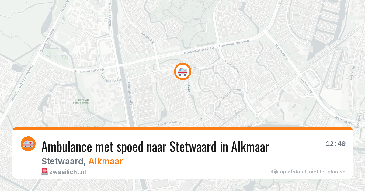 Ambulance met spoed naar Stetwaard in Alkmaar — 15 apr 2026