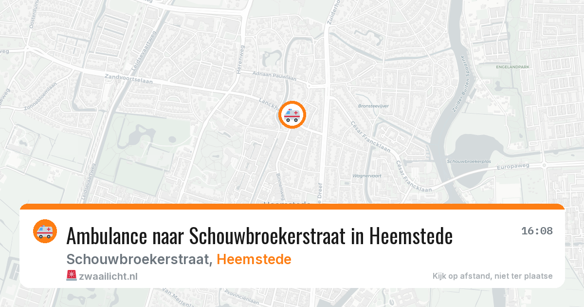 Ambulance naar Schouwbroekerstraat in Heemstede — 8 apr 2026
