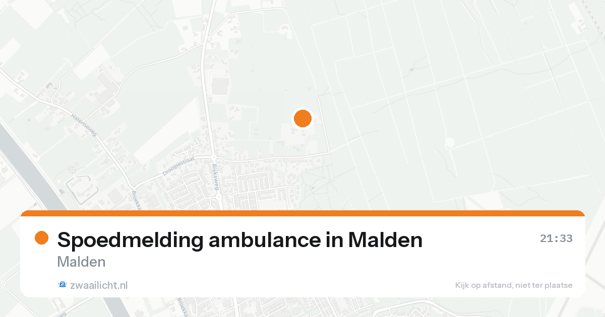 Spoedmelding ambulance in Malden — 15 aug 2026