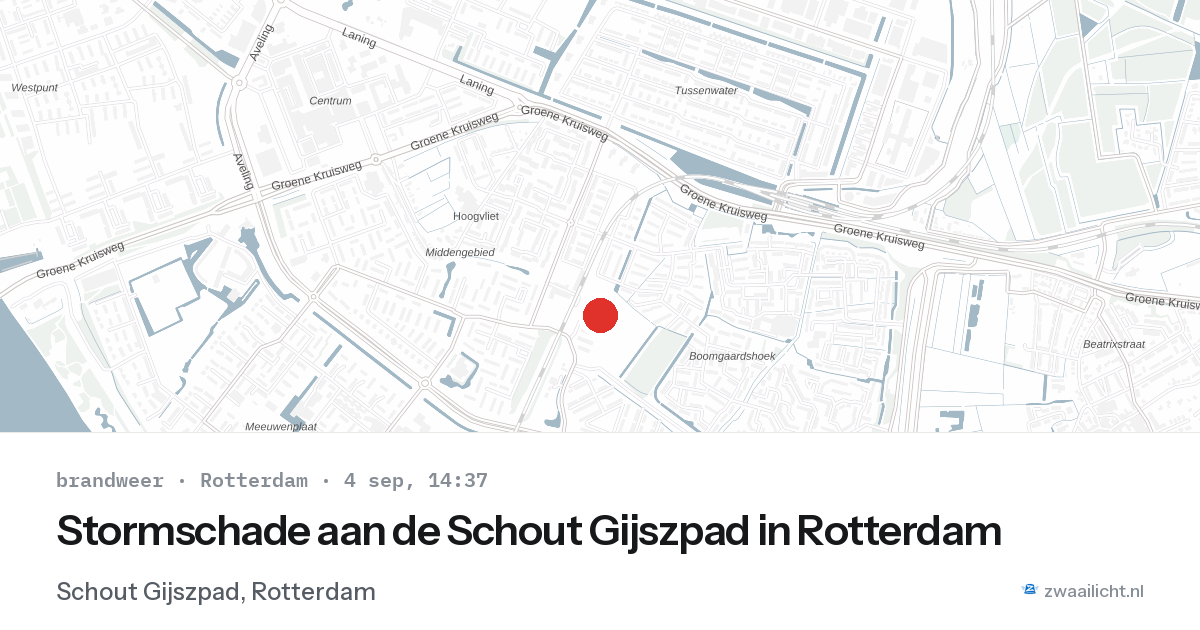 Stormschade aan de Schout Gijszpad in Rotterdam — 4 sep 2026