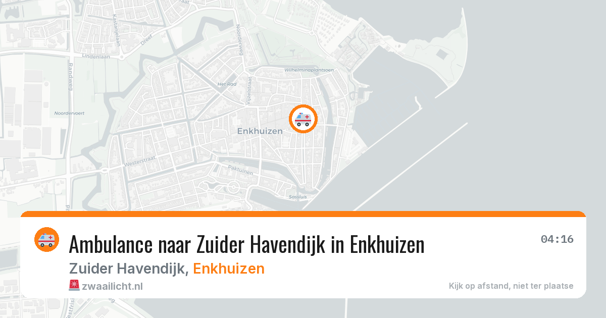 Ambulance naar Zuider Havendijk in Enkhuizen — 1 aug 2026