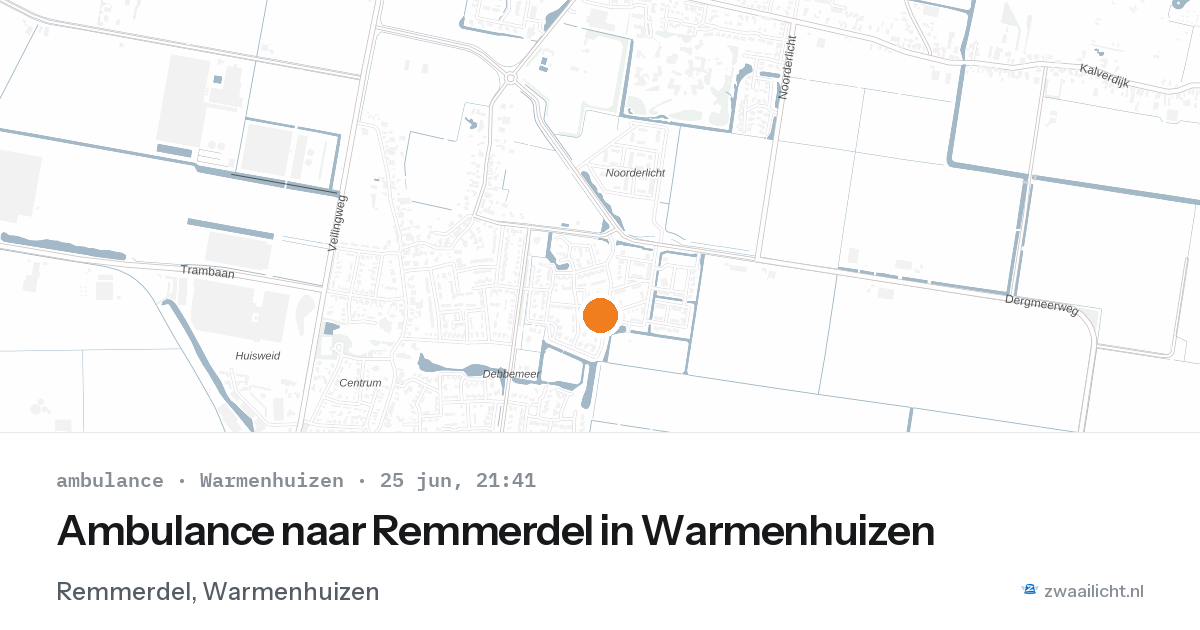Ambulance naar Remmerdel in Warmenhuizen — 25 jun 2026