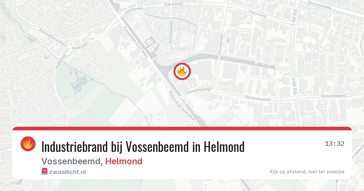 Industriebrand bij Vossenbeemd in Helmond — 1 mei 2026