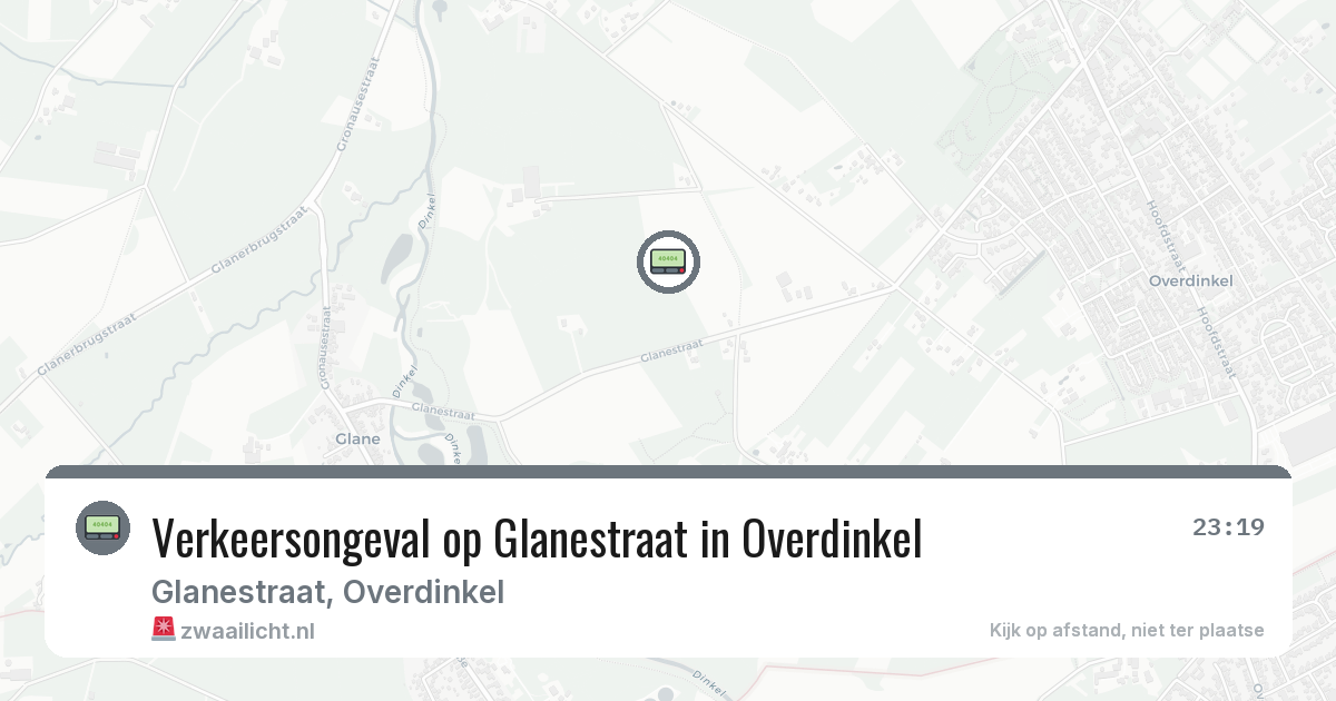 Verkeersongeval op Glanestraat in Overdinkel — 9 aug 2026