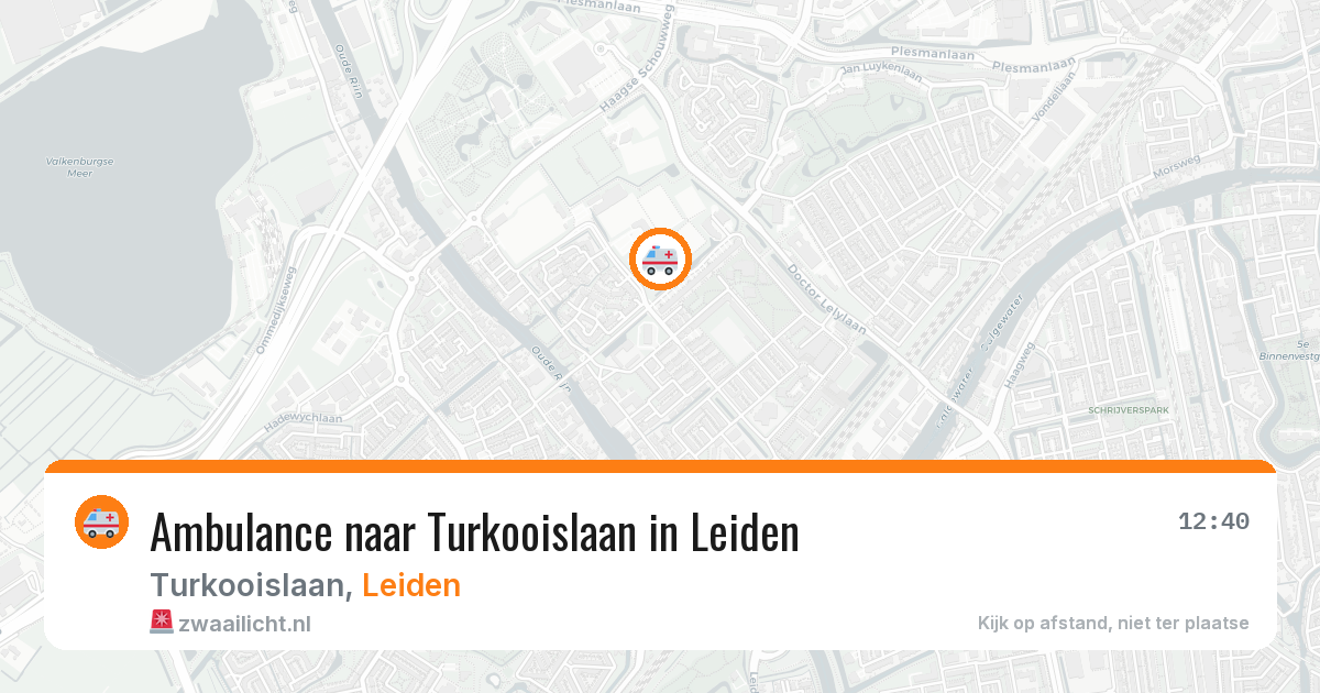 Ambulance naar Turkooislaan in Leiden — 8 aug 2026