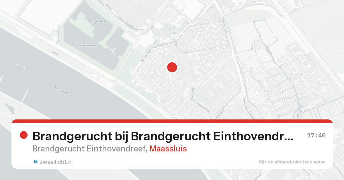 Brandgerucht bij Brandgerucht Einthovendreef in Maassluis — 30 jan 2026