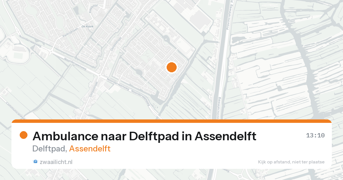 Ambulance naar Delftpad in Assendelft — 17 aug 2026