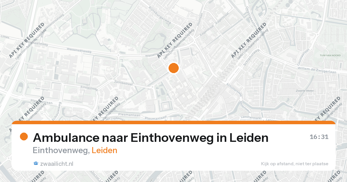 Ambulance naar Einthovenweg in Leiden — 26 aug 2026