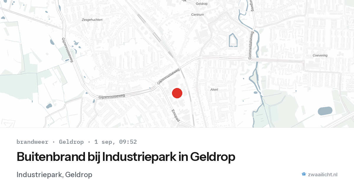 Buitenbrand bij Industriepark in Geldrop — 1 sep 2026