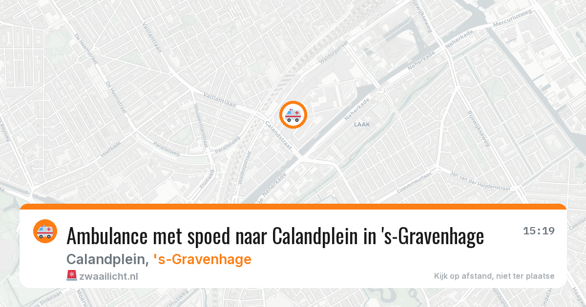 Ambulance met spoed naar Calandplein in 's-Gravenhage — 27 jun 2026