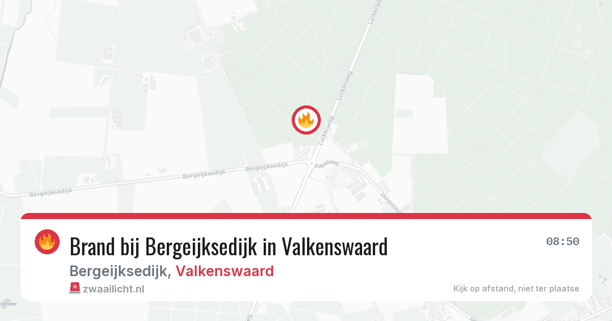 Brand bij Bergeijksedijk in Valkenswaard — 29 jun 2026