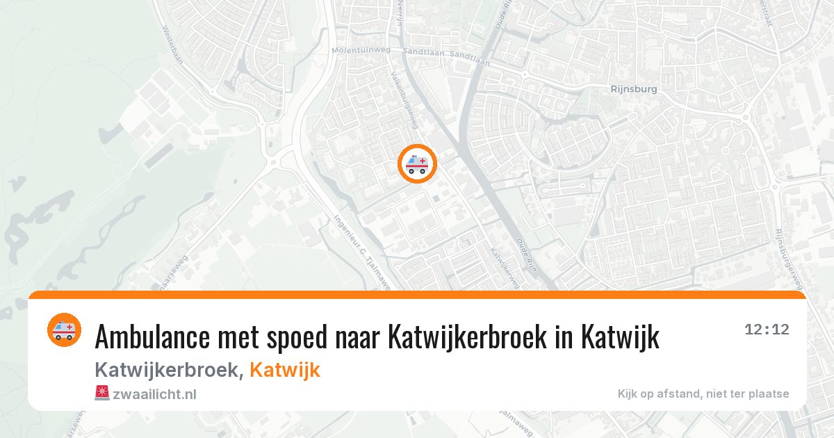 Ambulance met spoed naar Katwijkerbroek in Katwijk — 22 jun 2026
