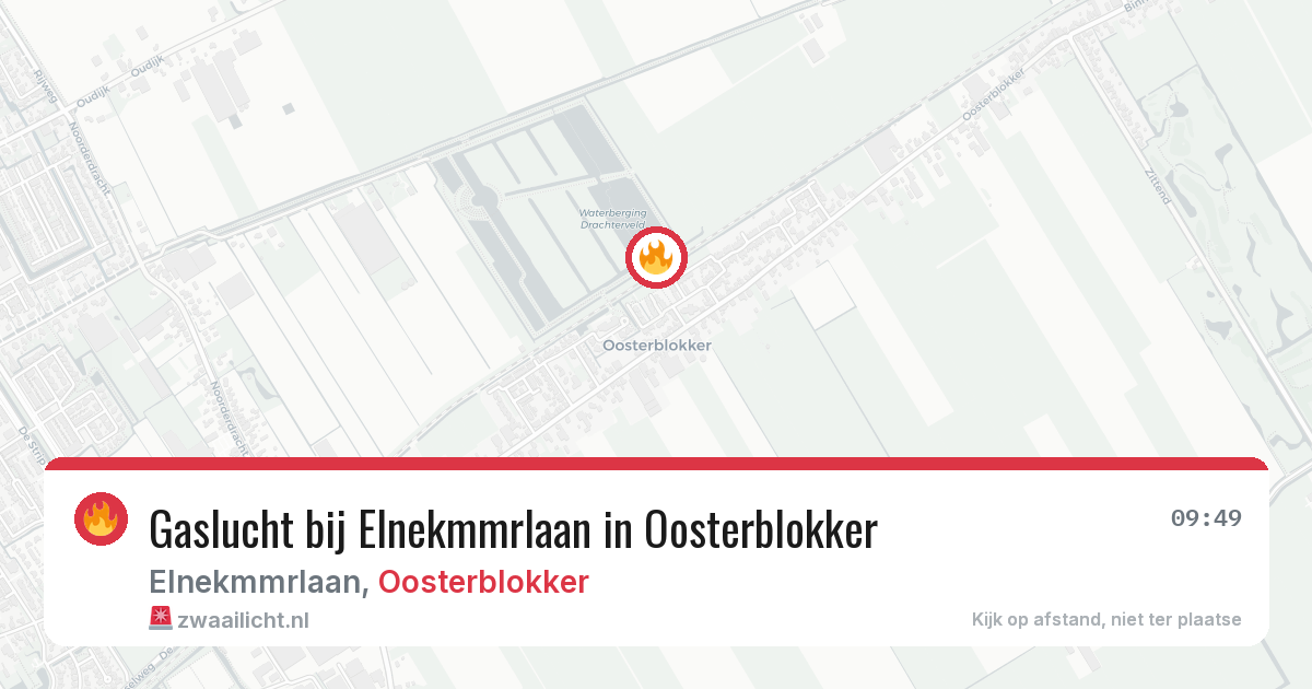 Gaslucht bij Elnekmmrlaan in Oosterblokker — 14 apr 2026