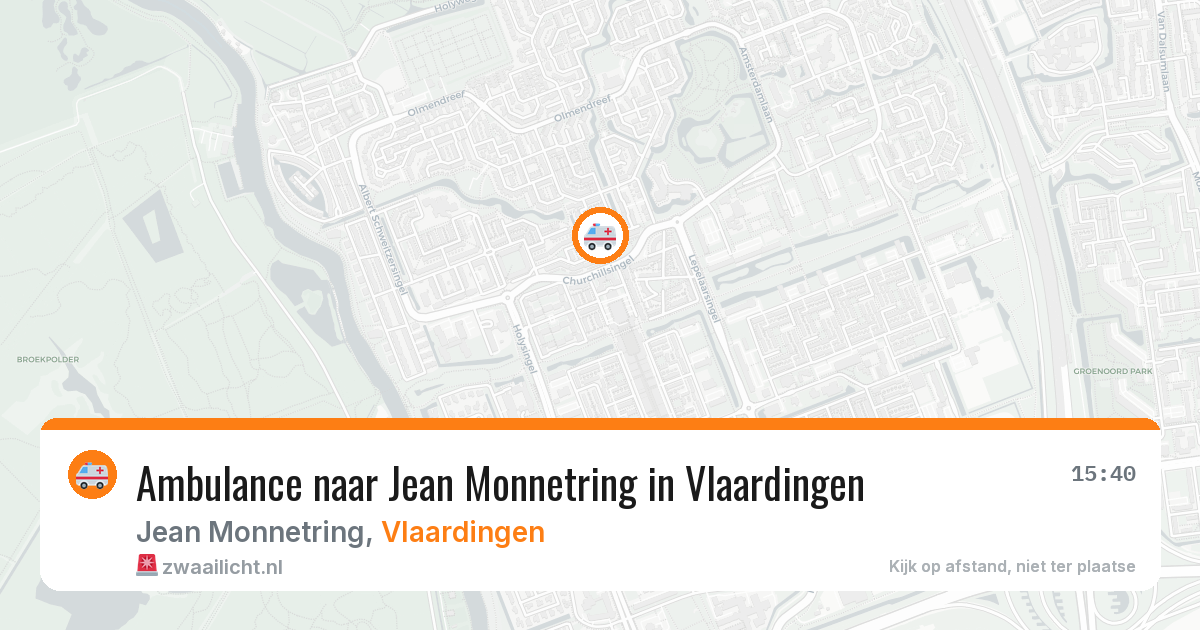 Ambulance naar Jean Monnetring in Vlaardingen — 12 aug 2026