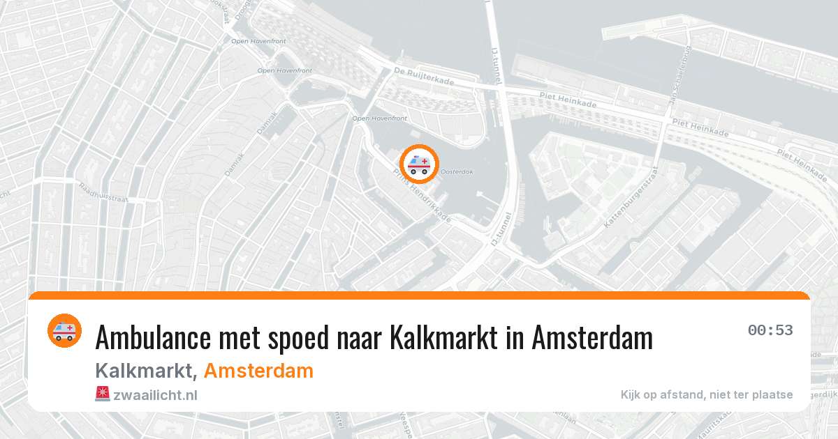 Ambulance met spoed naar Kalkmarkt in Amsterdam — 13 mei 2026