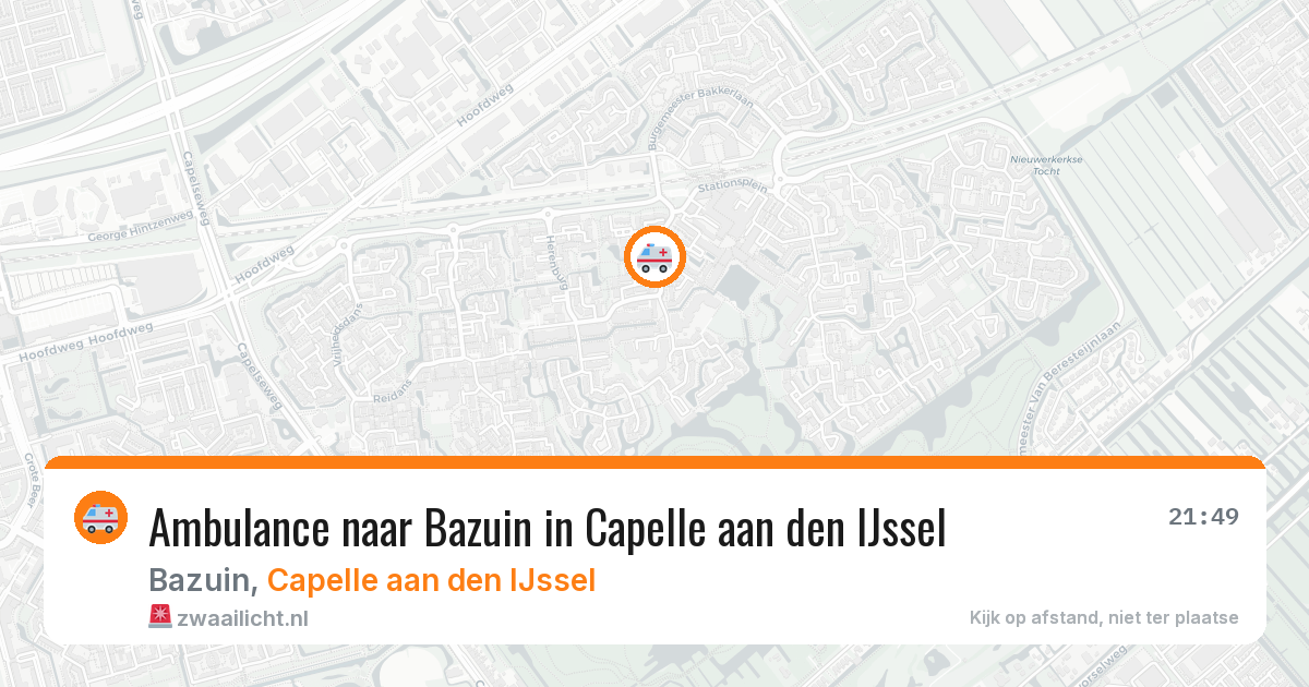 Ambulance naar Bazuin in Capelle aan den IJssel — 13 jun 2026