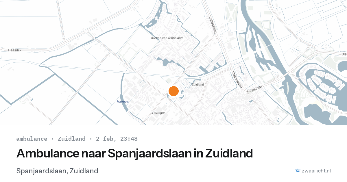 Ambulance naar Spanjaardslaan in Zuidland — 2 feb 2026