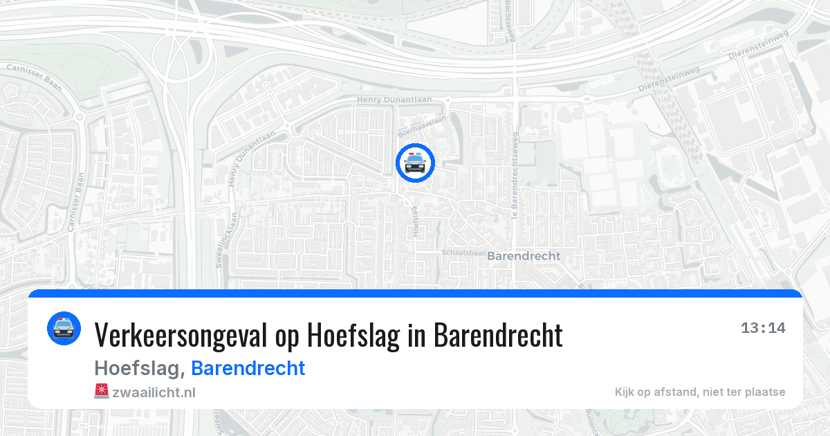 Verkeersongeval op Hoefslag in Barendrecht — 31 jul 2026