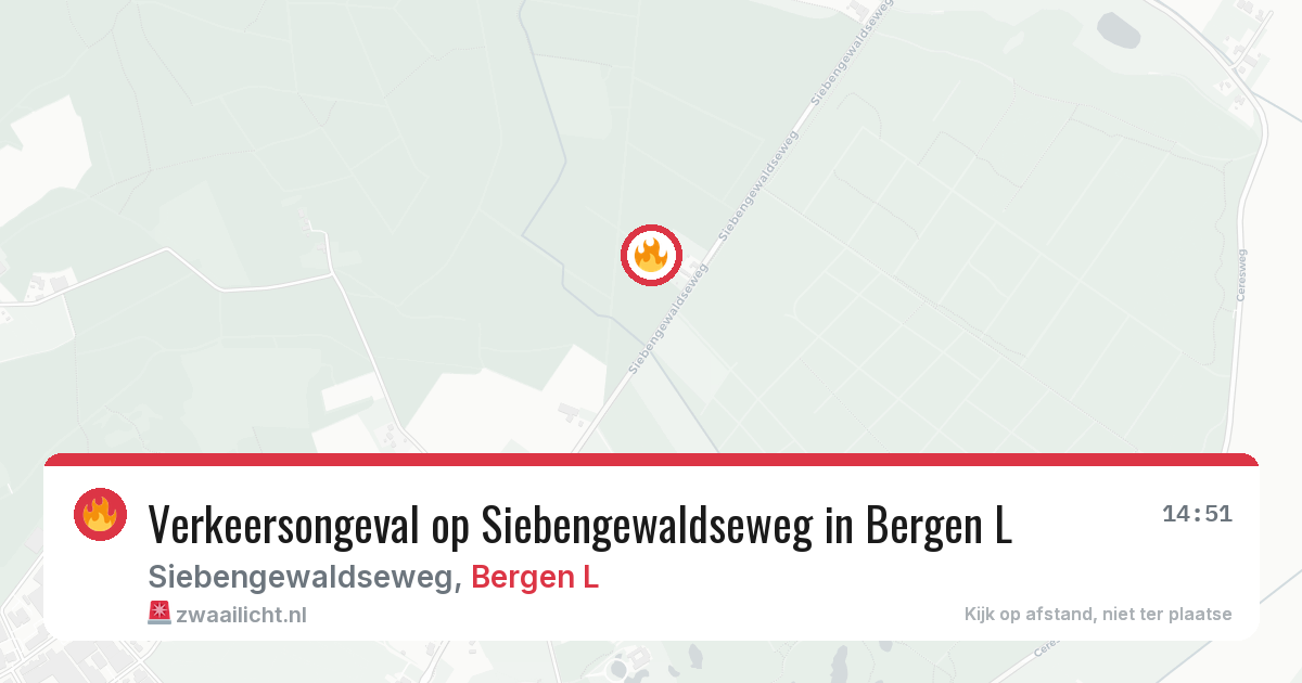 Verkeersongeval op Siebengewaldseweg in Bergen L — 4 jul 2026