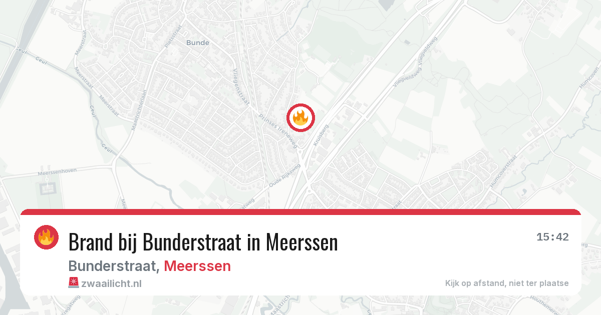 Brand bij Bunderstraat in Meerssen — 29 jan 2026