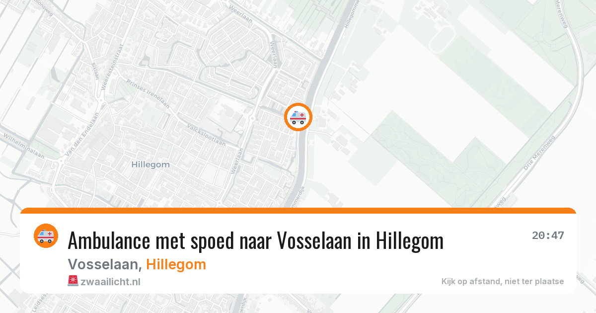 Ambulance met spoed naar Vosselaan in Hillegom — 1 apr 2026