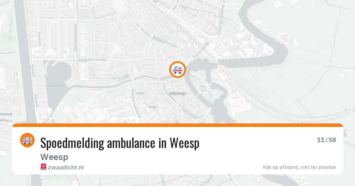Spoedmelding ambulance in Weesp — 5 jul 2026
