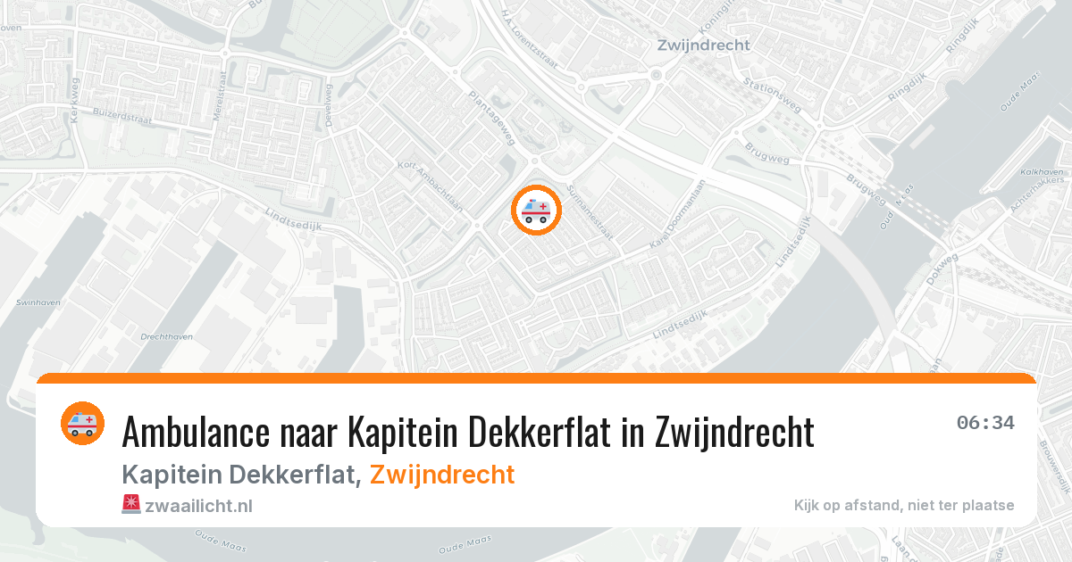 Ambulance naar Kapitein Dekkerflat in Zwijndrecht — 10 jun 2026