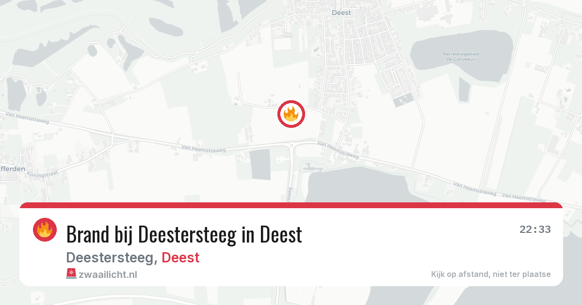 Brand bij Deestersteeg in Deest — 28 jan 2026