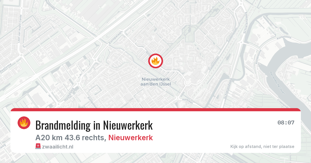 Brandmelding in Nieuwerkerk — 13 mei 2026