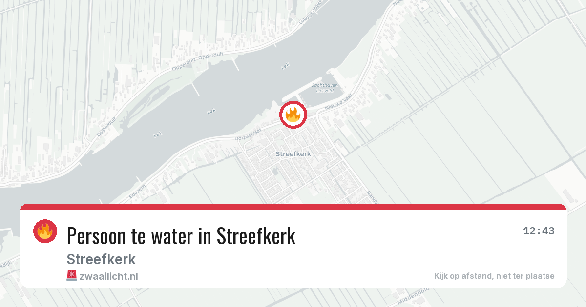 Persoon te water in Streefkerk — 26 mrt 2026