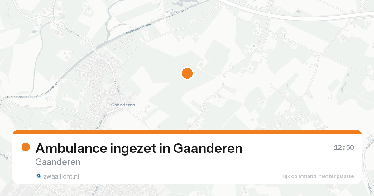 Ambulance ingezet in Gaanderen — 20 aug 2026