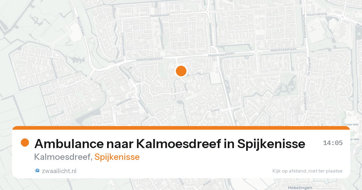 Ambulance naar Kalmoesdreef in Spijkenisse — 19 aug 2026